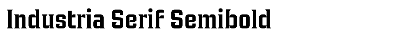Industria Serif Semibold